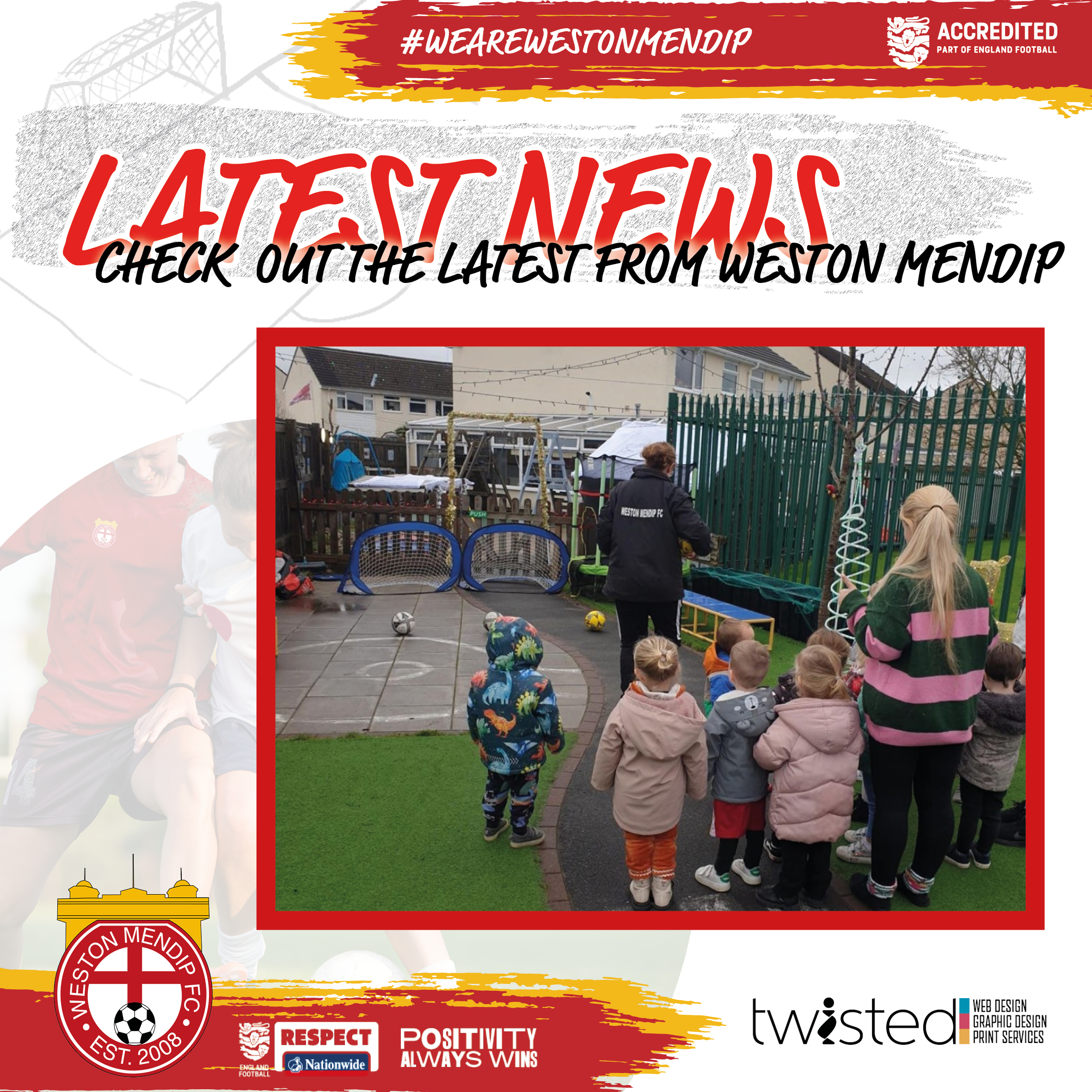 Social Media Design Template for Weston Mendip FC